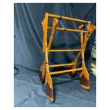 Wood Paddle Blanket Rack
