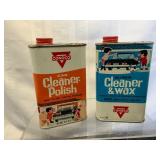 Vintage Conoco Cleaner-Polish and Wax Cans