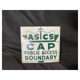 Metal Public Access Boundary Sign
