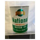 Vintage Unopened National Motor Oil Can