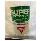 Vintage Unopened Conoco Super Motor Oil Can