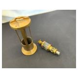 Vintage Brass Liquid Level Gauge and Oiler