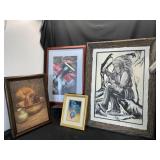 Four Native American Artwork Pieces