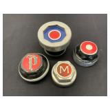 Four Vintage Automotive Radiator Caps