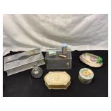 Celluloid Cameo Trinket Box, Perfume Bottle & More