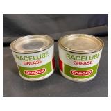 Vintage Conoco Racelube Grease Cans