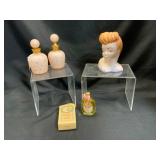 Frosted Pink Perfume Bottles, Bottle of Perfume, L