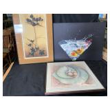 Three Framed Wall Artworks