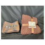 Brown Western Handbag and Throw Blanket