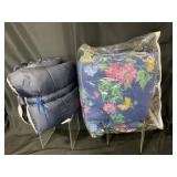 Sleeping Bag and Floral Comforter Lot