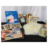 Craft Supplies and Sewing Books Lot