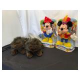 Disney Plush Set and Two Bear Slippers