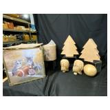 Decorative Craft Supplies Lot/ with Kitten Box