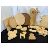 Wooden Cut-Outs, Various Sizes