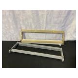 Two Paper Roll Dispensers in Metal Frames