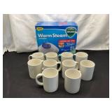 Vicks Warm Steam Vaporizer and 10 Ceramic Mugs