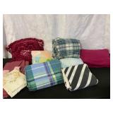 Box Full Of Sheets, Pillow Cases, Curtains