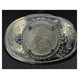1881 Morgan Silver Dollar Belt Buckle