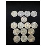 (15) Eisenhower Dollars 1971-1978