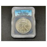 2020-P American Silver Eagle Dollar Cased & Graded