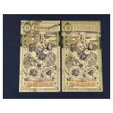 (2) 1/1000 Oz. 24K Gold Wyoming Goldbacks