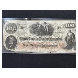 1862 Confederate $100 Bill