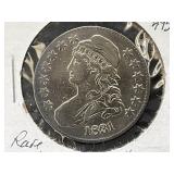 1831 Capped Bust Silver Half Dollar *RARE*