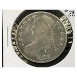 1829 Capped Bust Silver Half Dollar *RARE*