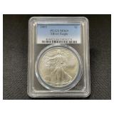 2009 American Silver Eagle Dollar Cased & Graded