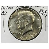 1969-D JFK 40% Silver Half Dollar