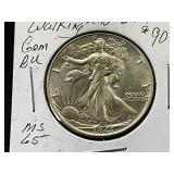 1947-P Walking Liberty Silver Half Dollar