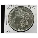 1886-P Morgan Silver Dollar
