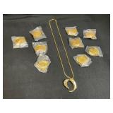 10 Gold-Tone Crescent Necklaces