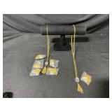 8 Gold-Tone Chain Necklaces with Tassels