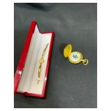 Gold-Tone Watch and Pocket Watch Set
