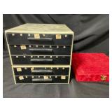 Multi-Drawer Storage Unit and Red Velvet Box
