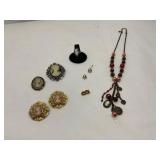 Cameo Jewelry and Necklace