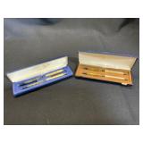Two Arpege 14K Gold Filigree Pen Sets