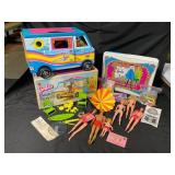Mattel Barbie Beach Bus Playset with Accessories