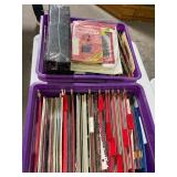 Two Crates of Craft and Crochet Materials