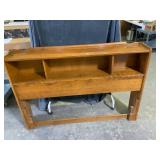 Maple Wooden Twin Headboard with Shelving