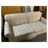 Striped Upholstered Hide-A-Bed Sofa