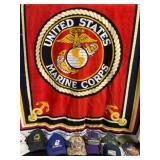 United States Marine Corps Blanket and Ten Assorte