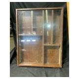 Wood and Glass Wall-Mounted Display Case