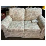 Broyhill Floral Loveseat with Skirted Base