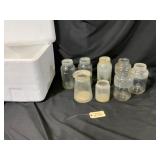 Glass Jars with Styrofoam Cooler