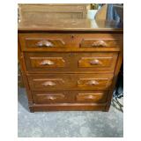 Four-Drawer Wood Dresser with Veneer