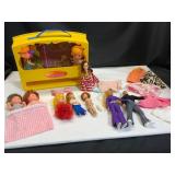 Vintage Kiddie Komedy Theatre Set with Dolls