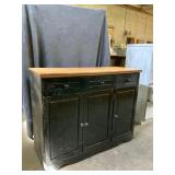 Black Wooden Sideboard with Storage