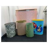 Decorative Waste Bins and Hamper